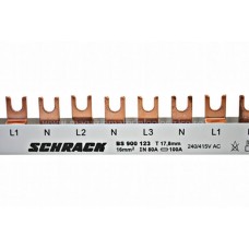 Baretă cu contacte furcă 1N/2N/3N, 4 poli, 10mm², 1m BS900124-- Schrack Romania