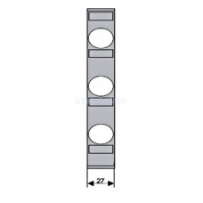 Mască de acoperire soclu D02- lăţime 27 mm 3p IS504824-- Schrack Romania